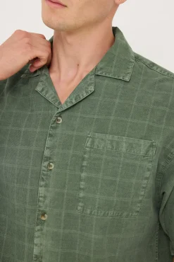 Rolla's Tile Cord Bowler Shirt Thyme