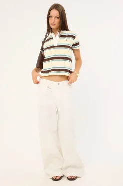 Romy Asymmetrical Drop Waistband White