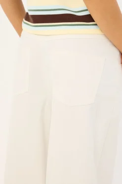 Romy Asymmetrical Drop Waistband White