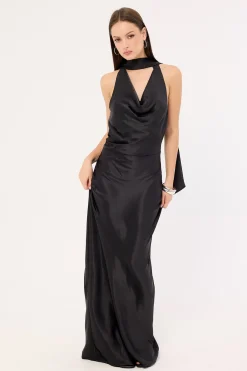 Rosanna Maxi Tie Dress Black