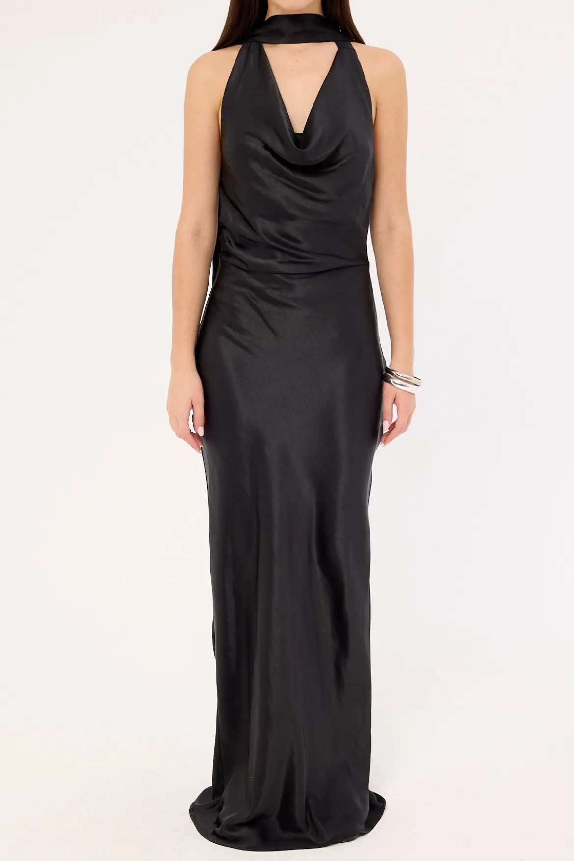 Rosanna Maxi Tie Dress Black