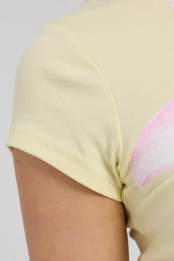 Rose Mallow Flower Tee Yellow