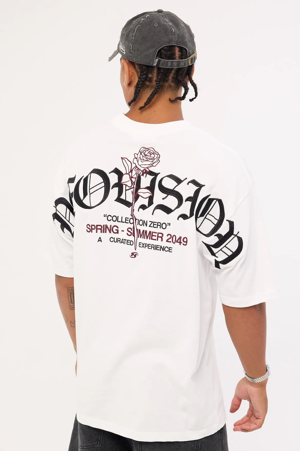Rosebud Oversize Super Heavy Tee White