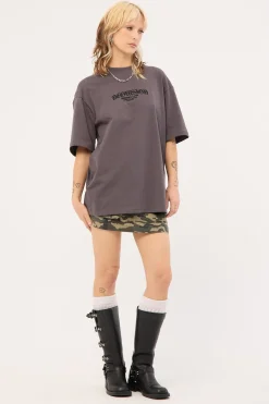 Rosebud Oversized Super Heavy Tee ASPHALT