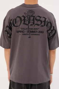 Rosebud Oversized Super Heavy Tee ASPHALT