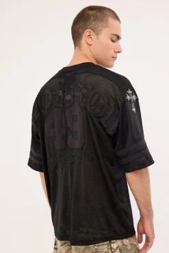 Rosebud V Neck Jersey Black