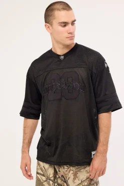 Rosebud V Neck Jersey Black