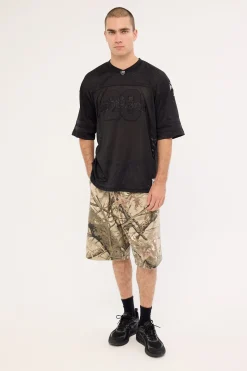 Rosebud V Neck Jersey Black