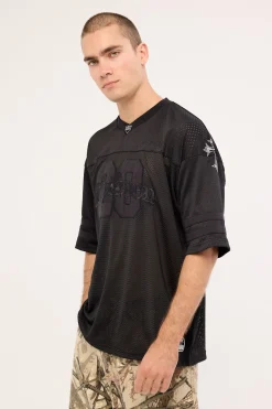 Rosebud V Neck Jersey Black