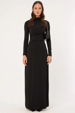 Rosie Long Sleeve Maxi Dress Black