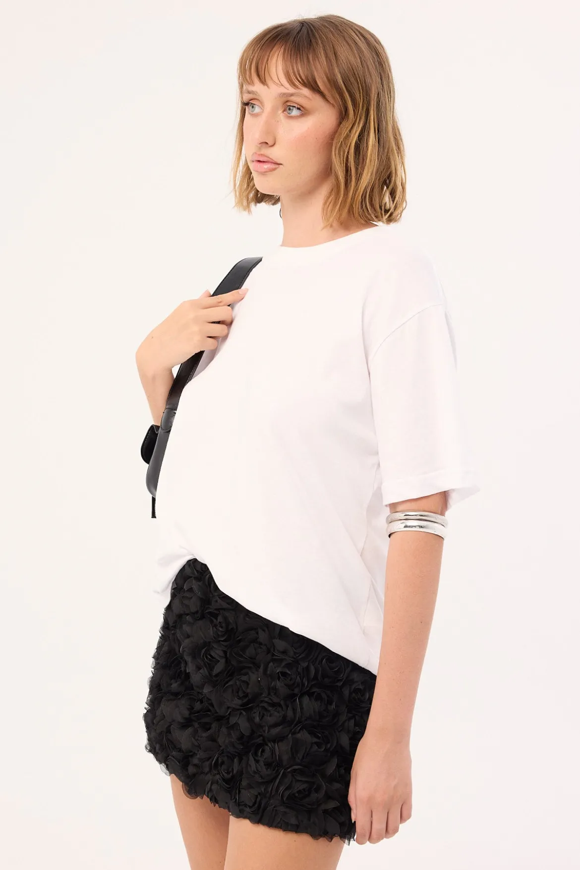Rosie Rose Mini Skirt Black