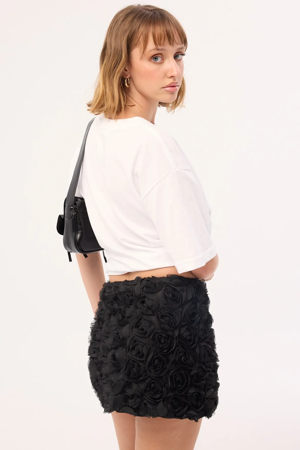 Rosie Rose Mini Skirt Black
