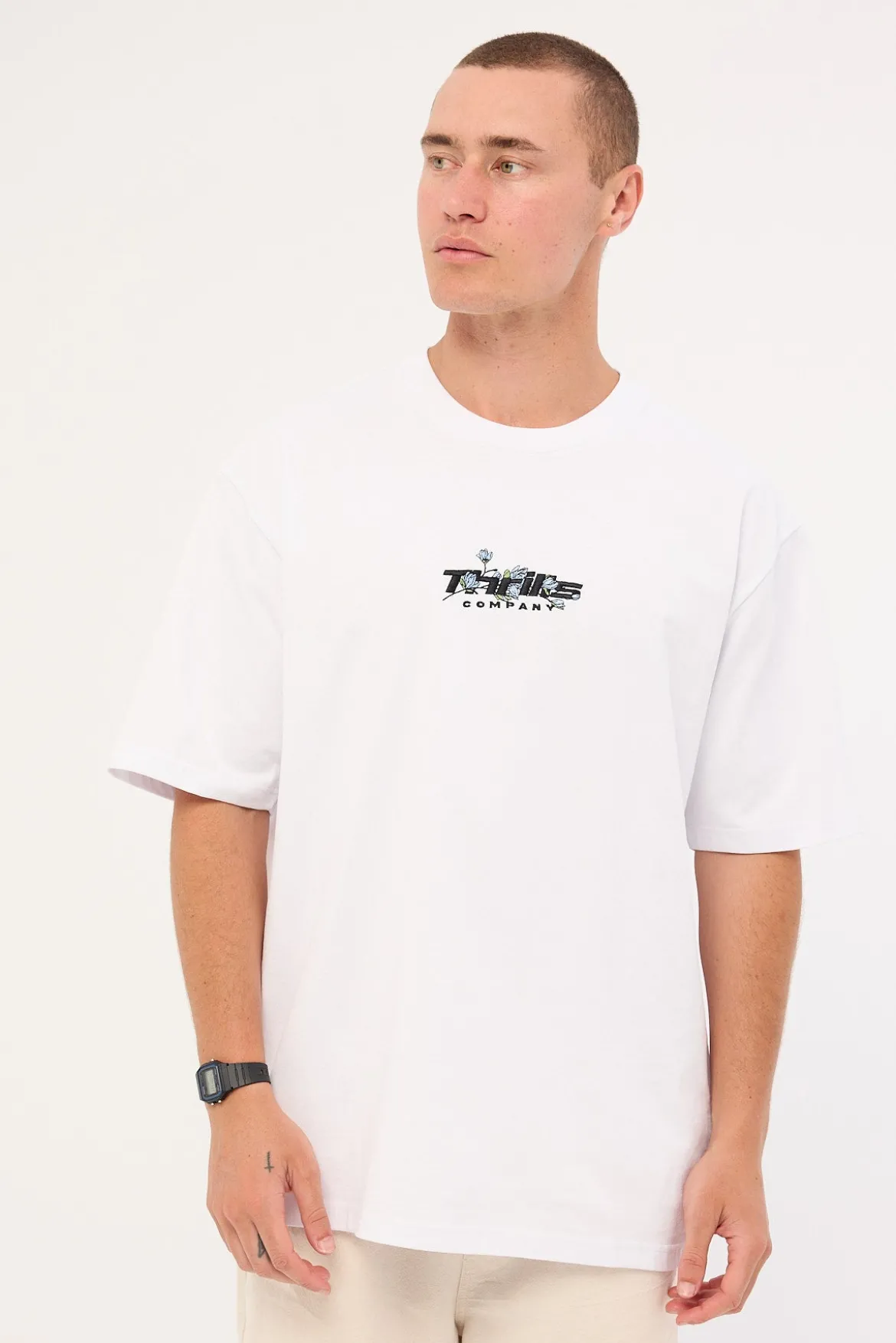 Rough Cut Oversize Fit Tee White