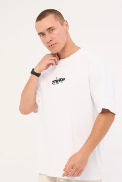Rough Cut Oversize Fit Tee White