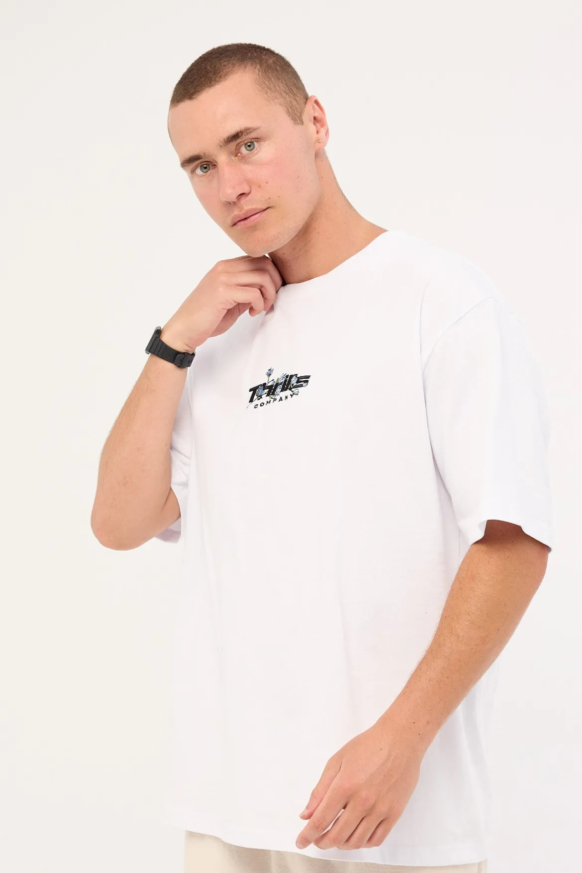 Rough Cut Oversize Fit Tee White