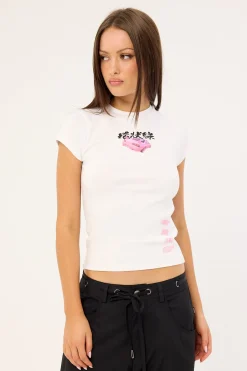 Route 1 Baby Tee White