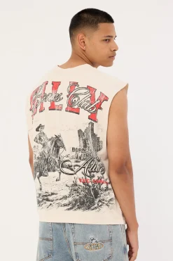 Route 66 Boxy Muscle Tank Pepper