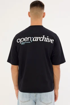 Routine Organic Boxy Tee Off Black