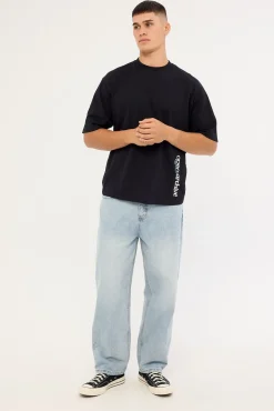 Routine Organic Boxy Tee Off Black