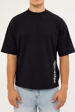 Routine Organic Boxy Tee Off Black