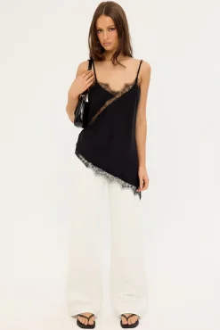 Rowie Wide Leg Jean Ageless White Denim