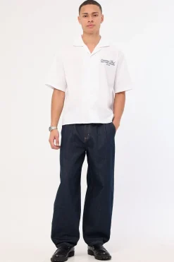 Royalty Boxy Cropped Resort Shirt White