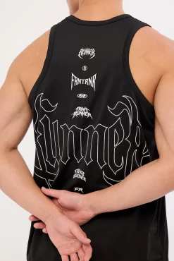 Runner Rage Singlet Black