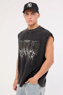 Runner Tattoo Muscle Washed Black