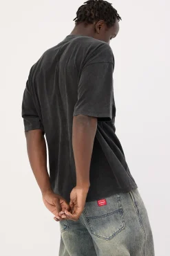 Runner Tattoo Tee Washed Black