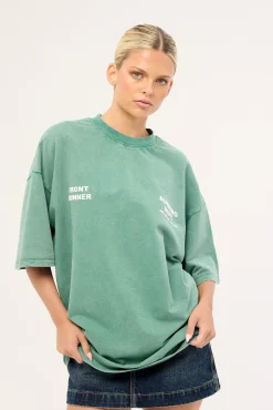 Running Dept Tee Emerald Green Wash