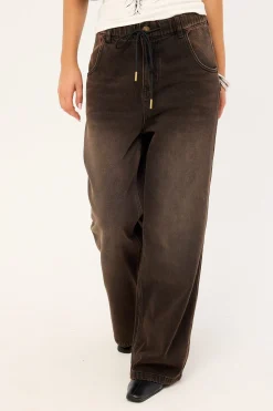 Rustline Straight Leg Pant Washed Brown