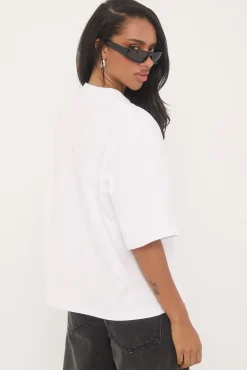Rusty Essentials Cropped Boxy Tee White