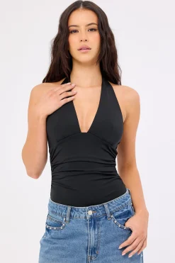 Ryder Halter Bodysuit Black