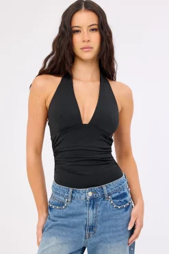 Ryder Halter Bodysuit Black