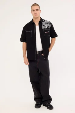Ryuko Oversize Shirt Washed Black