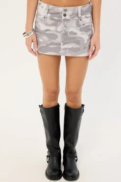 00s Cargo Micro Skirt Snow Camo