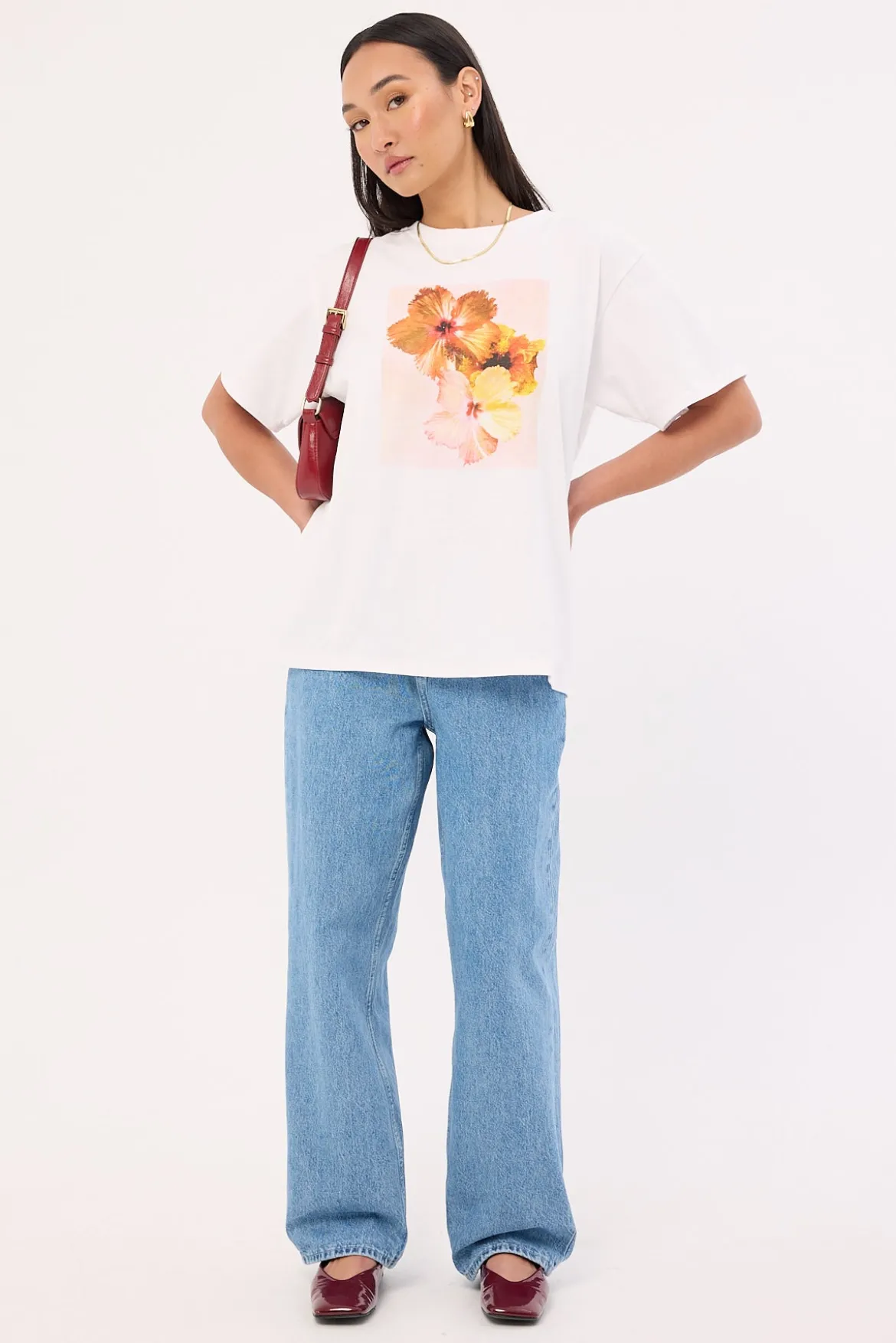 90s Mid Baggy Petite Blue State