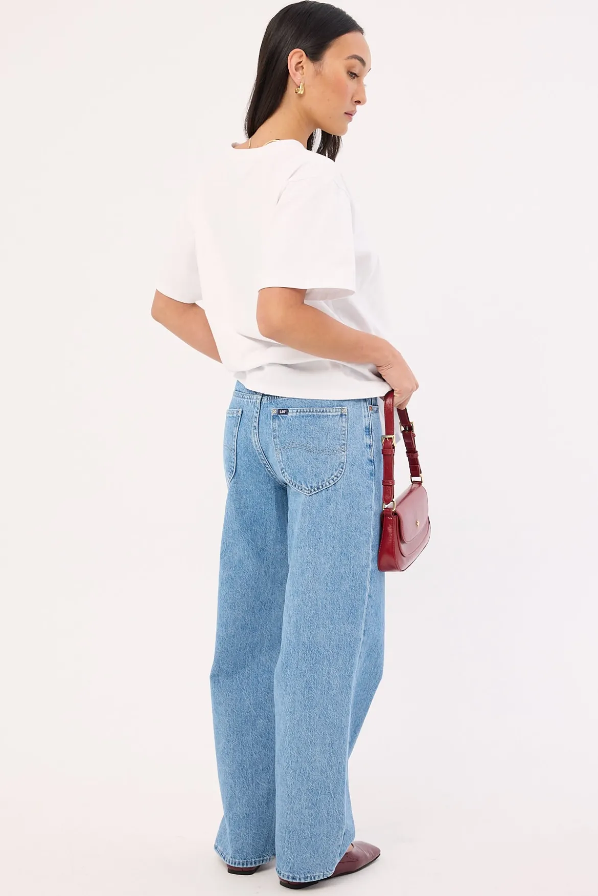 90s Mid Baggy Petite Blue State
