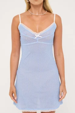 Sabrina Mini Dress Blue Gingham