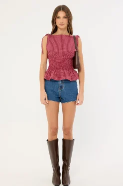 Sadie High Rise Micro Short Deep Vintage Blue