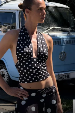 Safari Halter Noir Polka