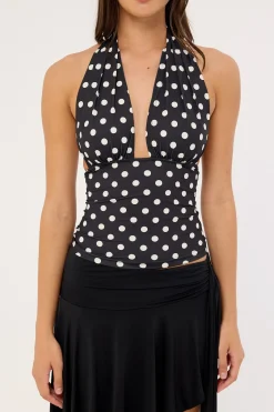 Safari Halter Noir Polka