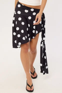 Safari Midi Skirt Noir Polka