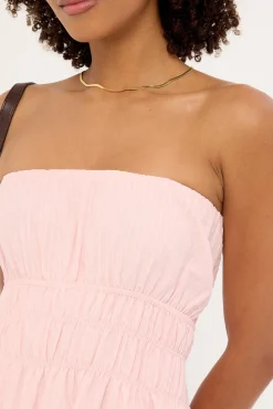 Saffron Strapless Maxi Dress Pink