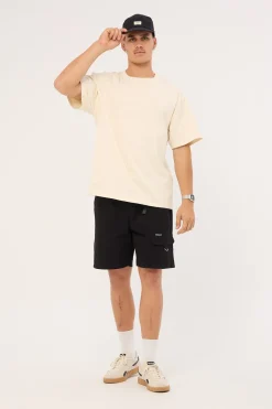 Sanctuary Organic Elastic Waist Cargo Short Black