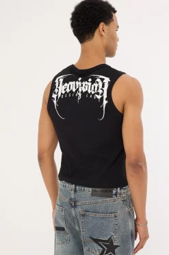 Sanctum Cropped Bound Singlet Tank Black