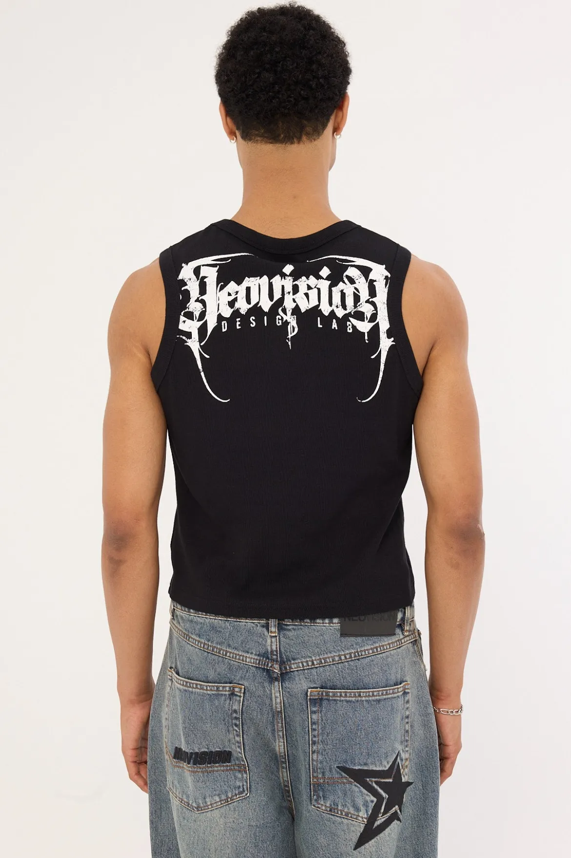 Sanctum Cropped Bound Singlet Tank Black