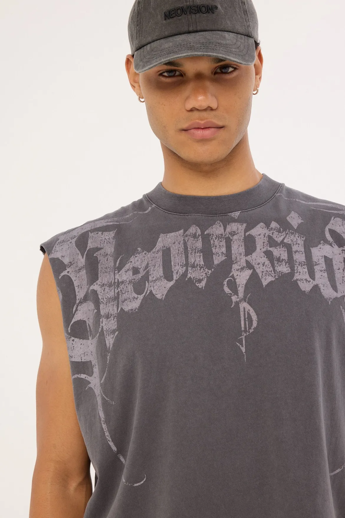 Sanctum Cropped Muscle Tank Washed Black