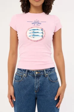 Sardinas Baby Tee Pink
