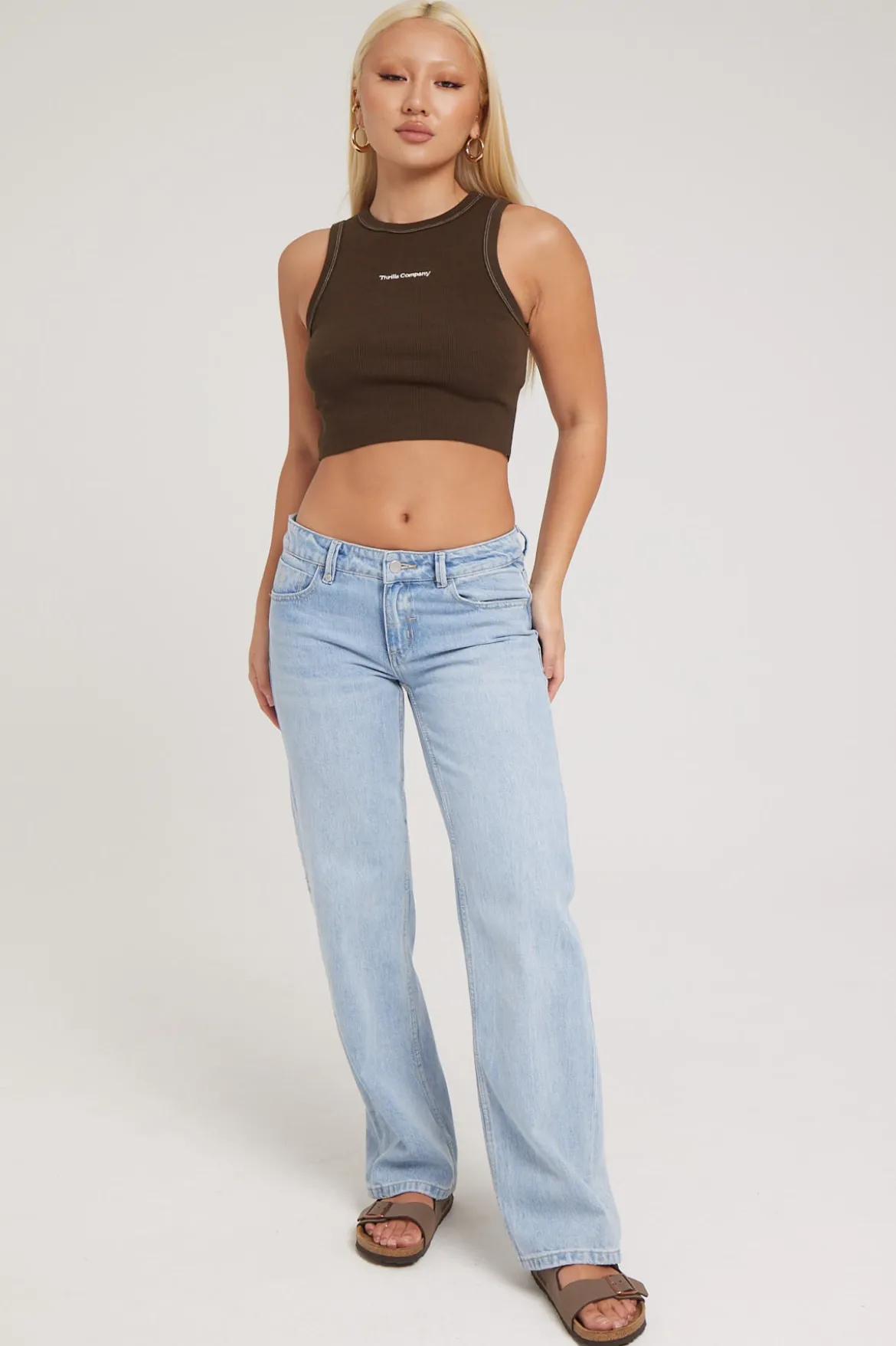 Saskia Low Straight Jean Ash Blue Ash Blue